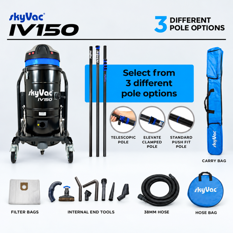 Item Aspirateur industriel Internal 150 haute performance pour nettoyage intérieur jusqu’à 12 mètres