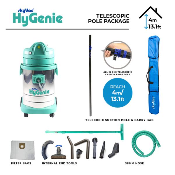 image Skyvac®  Hygenie 4M  Kit Perche d'aspiration téléscopique