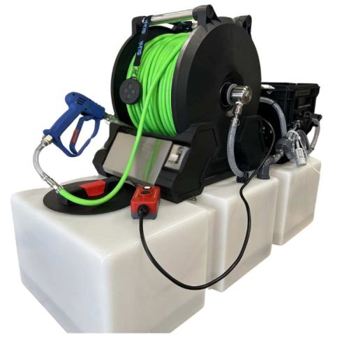 Item système pulvérisation 125L, enrouleur manuel, télécommande contrôle