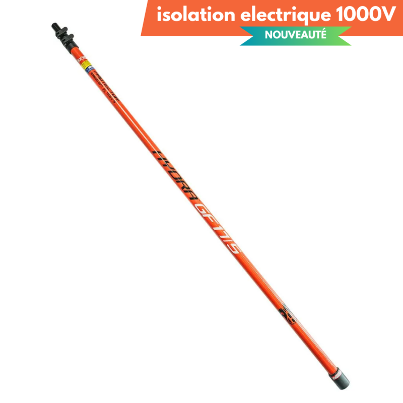 Perche télescopique Hydra fibre de verre 4m10 à 8m60 / 1m58 fermée