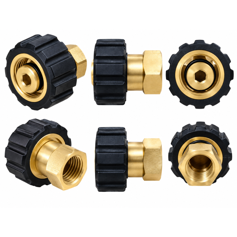 Raccord de connecteur femelle fileté M22 haute pression, avec filetage femelle 1/4 pouce