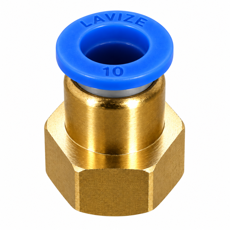 Raccord droit instantané femelle – tube 10 mm x 1/2"
