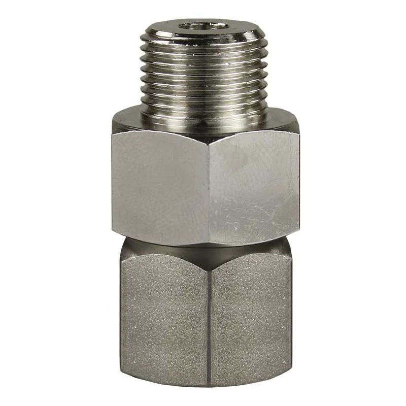 Raccord rotatif 3/8" femelle – 3/8" mâle en laiton nickelé