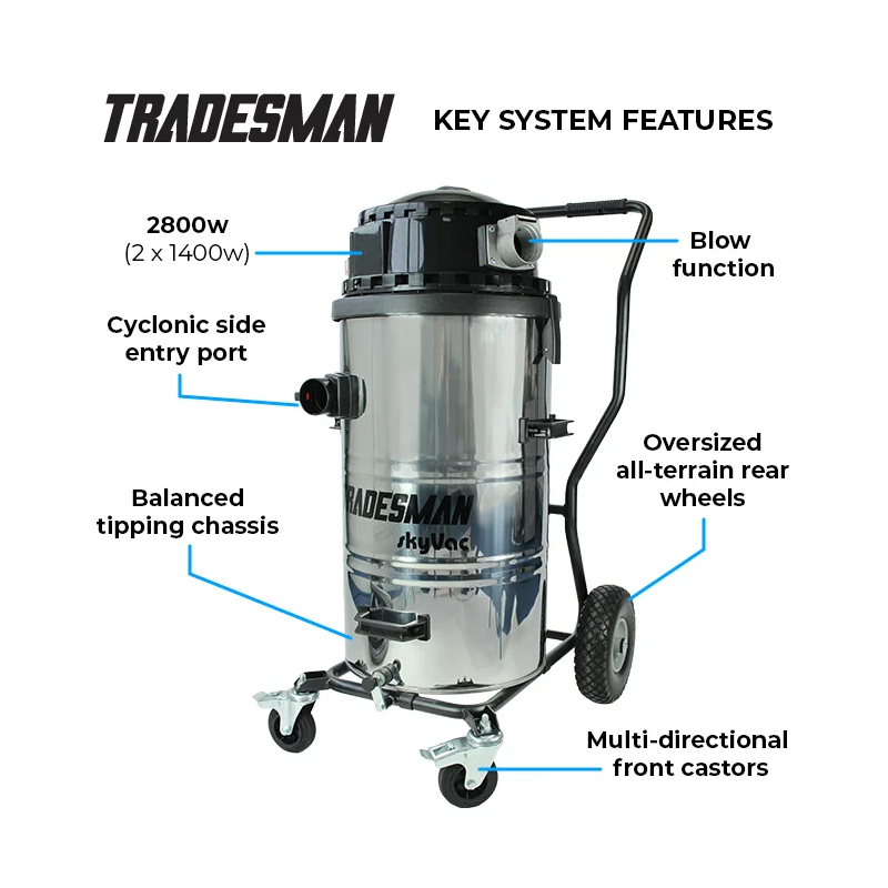 skyVac® Tradesman / sections à pinces 50 mm premium