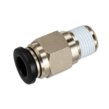 image Adaptateur mâle 10 mm Push Fit – 1/4 BSP en laiton nickelé
