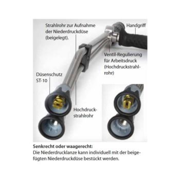 lance double Inox, robinet latéral ST-54, et protège-buse ST-10