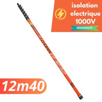 Perche télescopique en fibre de carbone Hydra CF 45/6.3
