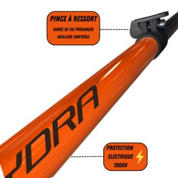 Perche télescopique en fibre de carbone Hydra CF 45/6.3