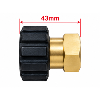 Raccord de connecteur femelle fileté M22 haute pression, avec filetage femelle 1/4 pouce