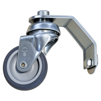 image Roulette en acier inoxydable Mosmatic avec support